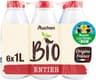 AUCHAN BIO LAIT ENTIER origine France SOLIDAIRES POUR SOUTENIR NOS PRODUCTEURS6x1L